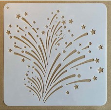 Sjabloon 15 x 15 cm - Vuurwerk 09 Sjabloon 15 x 15 cm - Vuurwerk 09