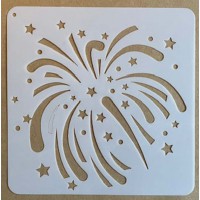 Sjabloon 15 x 15 cm - Vuurwerk 10
