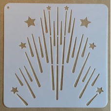 Sjabloon 15 x 15 cm - Vuurwerk 11 Sjabloon 15 x 15 cm - Vuurwerk 11