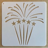 Sjabloon 15 x 15 cm - Vuurwerk 12