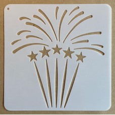 Sjabloon 15 x 15 cm - Vuurwerk 12 Sjabloon 15 x 15 cm - Vuurwerk 12