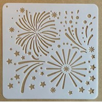Sjabloon 15 x 15 cm - Vuurwerk 14