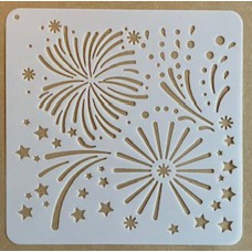 Sjabloon 15 x 15 cm - Vuurwerk 14 Sjabloon 15 x 15 cm - Vuurwerk 14