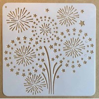 Sjabloon 15 x 15 cm - Vuurwerk 15