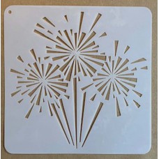 Sjabloon 15 x 15 cm - Vuurwerk 16 Sjabloon 15 x 15 cm - Vuurwerk 16