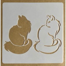 Sjabloon 15 x 15 cm - Poezen 01