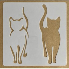 Sjabloon 15 x 15 cm - Poezen 03