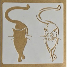 Sjabloon 15 x 15 cm - Poezen 04