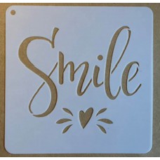 Sjabloon 15 x 15 cm - tekst Smile