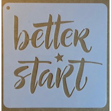 Sjabloon 15 x 15 cm - tekst Better start