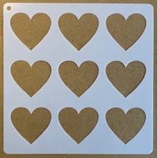 Sjabloon 15 x 15 cm - Harten 08