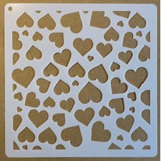 Sjabloon 15 x 15 cm - Harten 13