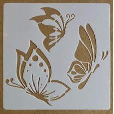 Sjabloon 15 x 15 cm - Vlinders 03 Sjabloon 15 x 15 cm - Vlinders 03