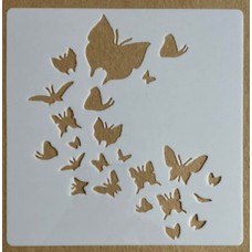 Sjabloon 15 x 15 cm - Vlinders 09 Sjabloon 15 x 15 cm - Vlinders 09
