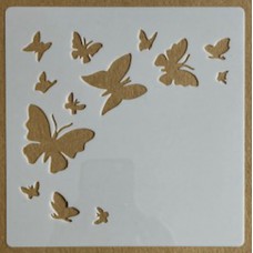 Sjabloon 15 x 15 cm - Vlinders 10 Sjabloon 15 x 15 cm - Vlinders 10