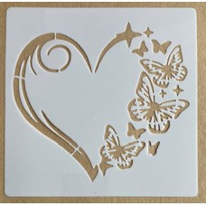 Sjabloon 15 x 15 cm - Vlinders 11 Sjabloon 15 x 15 cm - Vlinders 11