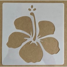 Sjabloon 15 x 15 cm - Hibiscus 01