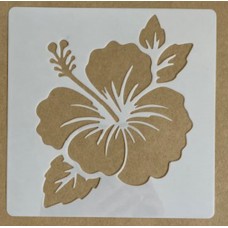 Sjabloon 15 x 15 cm - Hibiscus 02