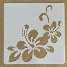 Sjabloon 15 x 15 cm - Hibiscus 03