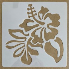 Sjabloon 15 x 15 cm - Hibiscus 04