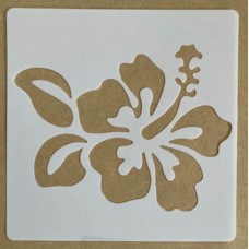 Sjabloon 15 x 15 cm - Hibiscus 05