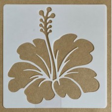 Sjabloon 15 x 15 cm - Hibiscus 06
