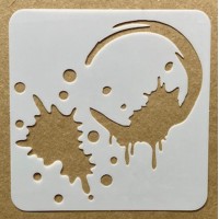 Sjabloon 10 x 10 cm - Spetters, spatten en vlekken 01
