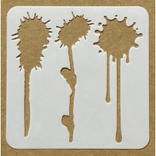 Sjabloon 10 x 10 cm - Spetters, spatten en vlekken 02