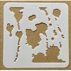 Sjabloon 10 x 10 cm - Spetters, spatten en vlekken 03 Sjabloon 10 x 10 cm - Spetters, spatten en vlekken 03
