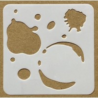 Sjabloon 10 x 10 cm - Spetters, spatten en vlekken 04