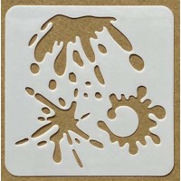 Sjabloon 10 x 10 cm - Spetters, spatten en vlekken 05