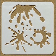 Sjabloon 10 x 10 cm - Spetters, spatten en vlekken 05