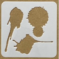 Sjabloon 10 x 10 cm - Spetters, spatten en vlekken 07