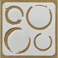 Sjabloon 10 x 10 cm - Spetters, spatten en vlekken 08