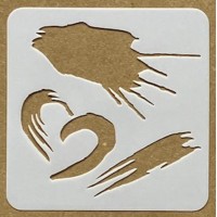 Sjabloon 10 x 10 cm - Spetters, spatten en vlekken 10