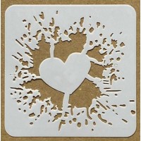 Sjabloon 10 x 10 cm - Spetters, spatten en vlekken 11