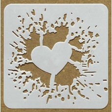 Sjabloon 10 x 10 cm - Spetters, spatten en vlekken 11