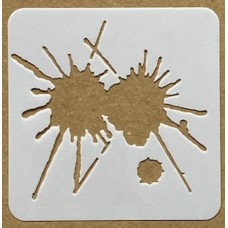 Sjabloon 10 x 10 cm - Spetters, spatten en vlekken 12 Sjabloon 10 x 10 cm - Spetters, spatten en vlekken 12