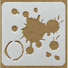 Sjabloon 10 x 10 cm - Spetters, spatten en vlekken 13