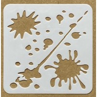 Sjabloon 10 x 10 cm - Spetters, spatten en vlekken 15