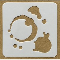 Sjabloon 10 x 10 cm - Spetters, spatten en vlekken 16
