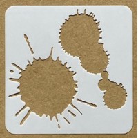 Sjabloon 10 x 10 cm - Spetters, spatten en vlekken 17