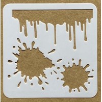 Sjabloon 10 x 10 cm - Spetters, spatten en vlekken 18