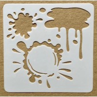 Sjabloon 10 x 10 cm - Spetters, spatten en vlekken 19