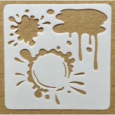 Sjabloon 10 x 10 cm - Spetters, spatten en vlekken 19