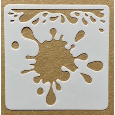 Sjabloon 10 x 10 cm - Spetters, spatten en vlekken 20 Sjabloon 10 x 10 cm - Spetters, spatten en vlekken 20