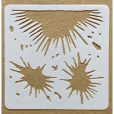 Sjabloon 10 x 10 cm - Spetters, spatten en vlekken 22 Sjabloon 10 x 10 cm - Spetters, spatten en vlekken 22