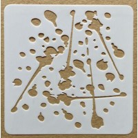 Sjabloon 10 x 10 cm - Spetters, spatten en vlekken 23