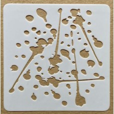 Sjabloon 10 x 10 cm - Spetters, spatten en vlekken 23