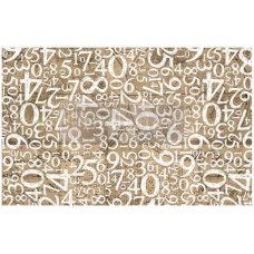 Decoupage tissue paper Engraved numbers